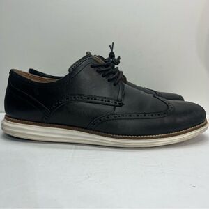 Cole Haan OriginalGrand Black Leather Wingtip Oxfords Shoes